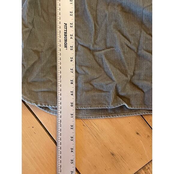Vtg 90s Structure Corduroy Shirt Shacket Utility Jacket Pullover 1/4 Zip Chore L - Picture 7 of 7